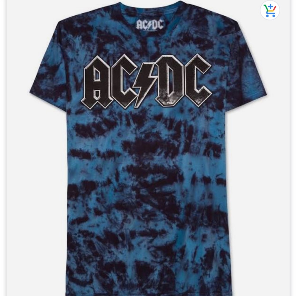 Hybrid Mens AC-DC Graphic T-Shirt, Blue
